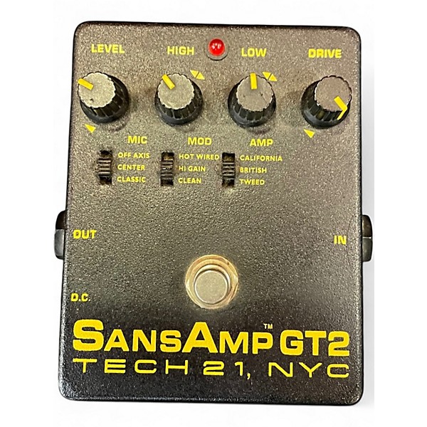 Used Tech 21 Sansamp GT2 Tube Amp Emulator Effect Pedal