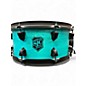 Used SJC Drums 14in PATHFINDER MIAMI TEAL SATIN Drum thumbnail