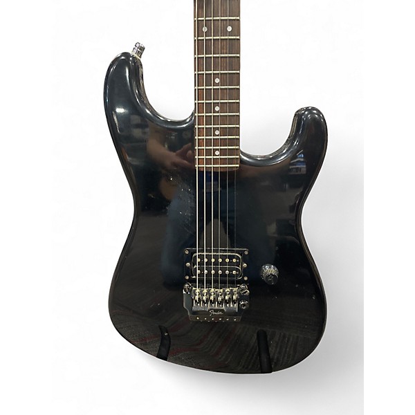 Vintage 1980s Fender MIJ Stratocaster Black Solid Body Electric Guitar