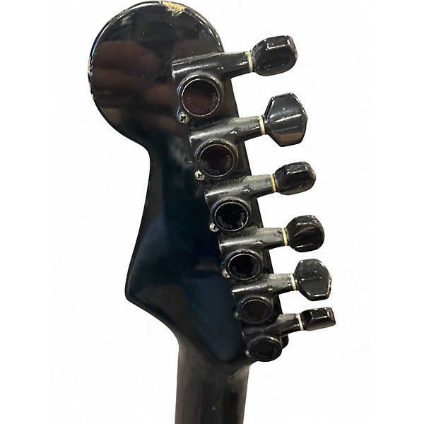 Vintage 1980s Fender MIJ Stratocaster Black Solid Body Electric Guitar