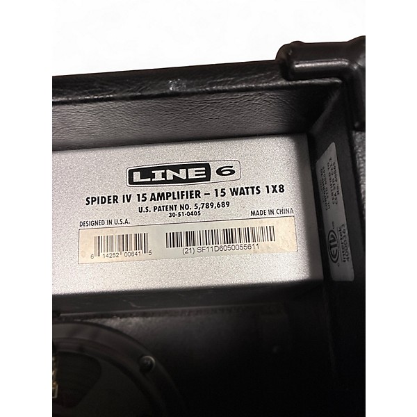 Used Line 6 Spider IV 15W 1X8 Guitar Combo Amp