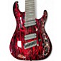 Used Schecter Guitar Research C-8 MULTI SCALE SILVER MOUNTAIN 8 STRING RED AND BLACK Solid Body Electric Guitar