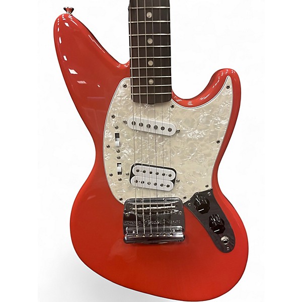 Used Fender Jagstang Fiesta Red Solid Body Electric Guitar