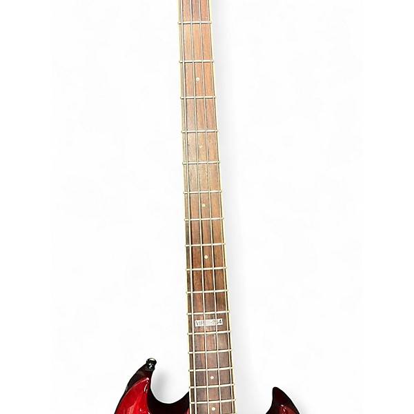Used Ltd Viper 254 Trans Red Electric Bass Guitar