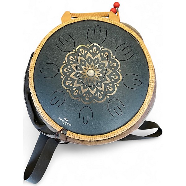 Used MEINL OSTD2NBE Sonic Energy Octave Steel Tongue Drum Blau graviert Steel Drum