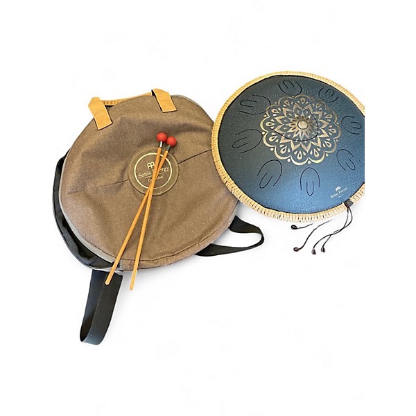 Used MEINL OSTD2NBE Sonic Energy Octave Steel Tongue Drum Blau graviert Steel Drum