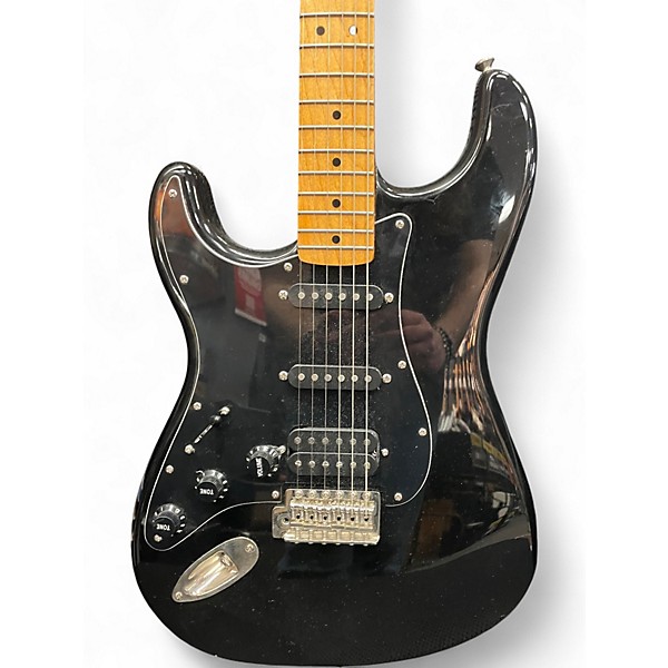Used Squier Classic Vibe Stratocaster HSS Left Handed Black Solid Body Electric Guitar