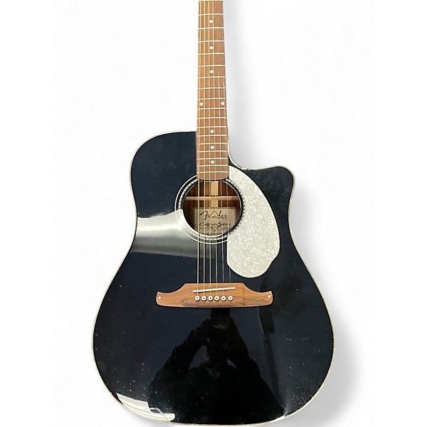 Used Fender Sonoran SCE Black Acoustic Electric Guitar