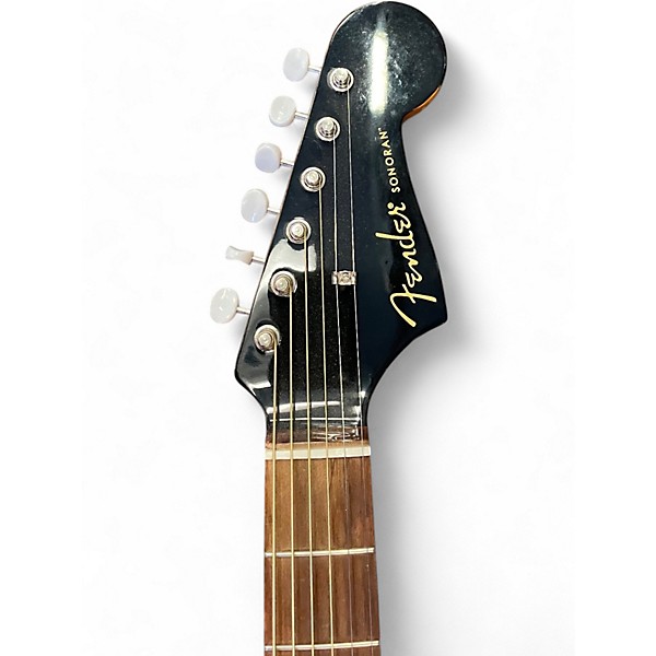 Used Fender Sonoran SCE Black Acoustic Electric Guitar
