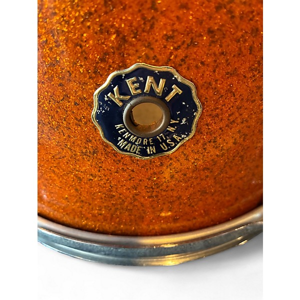 Vintage 1960s Kent 4 Piece kent 4pc Orange Drum Kit