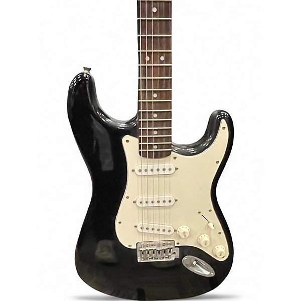 Used Squier Standard Stratocaster Black Solid Body Electric Guitar