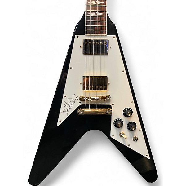 Vintage 1991 Gibson JIMI HENDRIX HALL OF FAME FLYING V Black Solid Body Electric Guitar