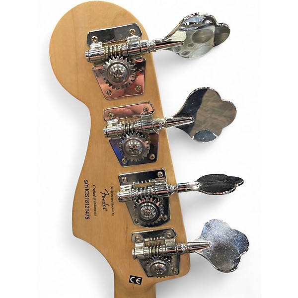 Used Squier Vintage Modified Jaguar Bass Black Electric Bass Guitar