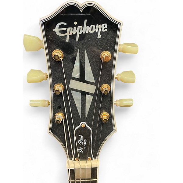 Used Epiphone Les Paul Custom P90 Black Solid Body Electric Guitar