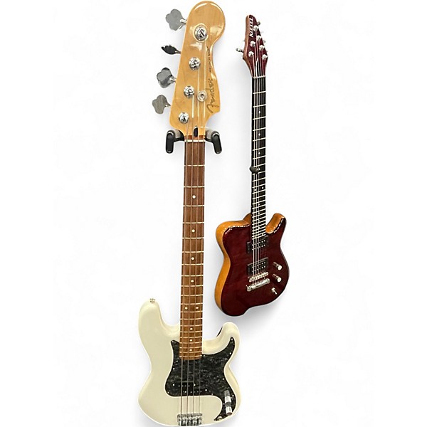 Used Fender Player Precision Bass White Electric Bass Guitar