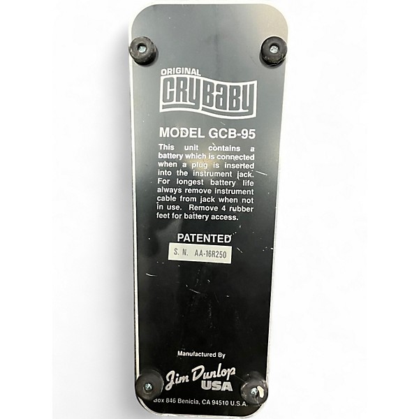 Used Dunlop Original Cry Baby Wah Effect Pedal