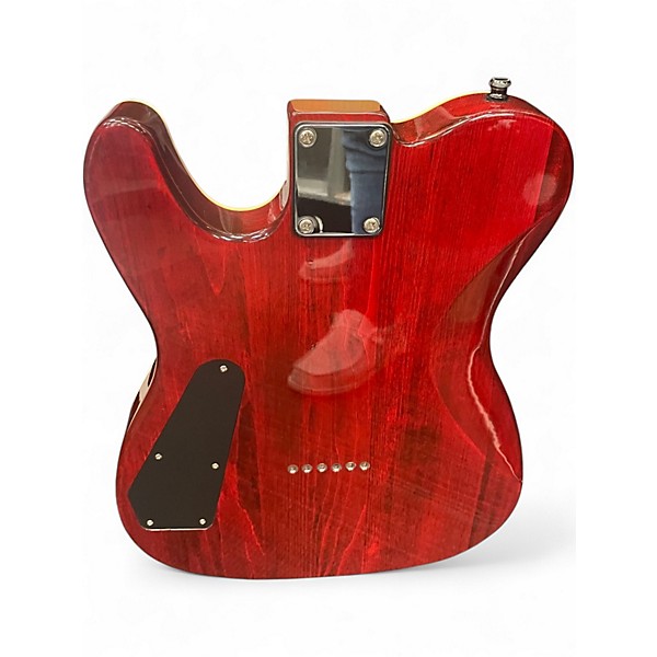 Used Luna Deco TLE Red Hollow Body Electric Guitar