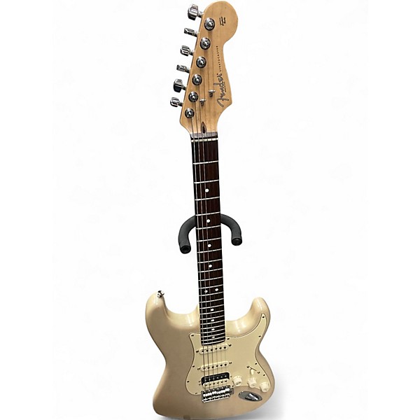 Used Fender American Deluxe Stratocaster Antique Ivory Solid Body Electric Guitar