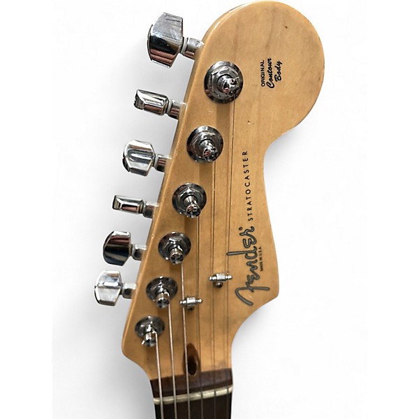 Used Fender American Deluxe Stratocaster Antique Ivory Solid Body Electric Guitar