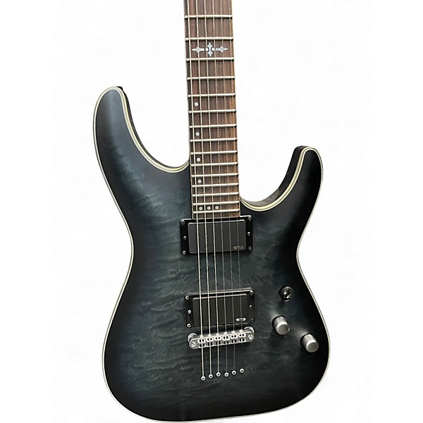 Used Schecter Guitar Research C1 Platinum Black Solid Body Electric Guitar