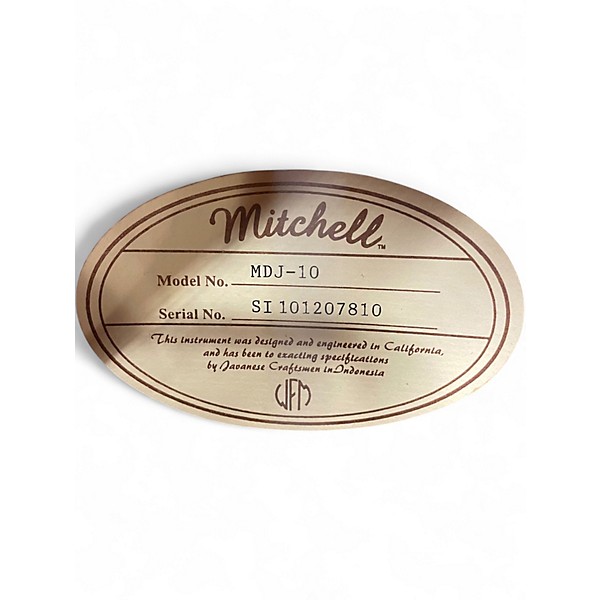 Used Mitchell MDJ10 Natural Acoustic Guitar