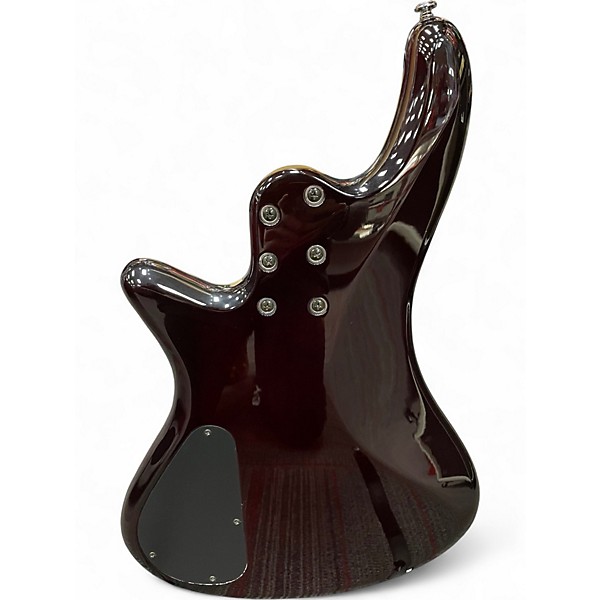 Used Schecter Guitar Research Stiletto Extreme 4 String Black Cherry Electric Bass Guitar