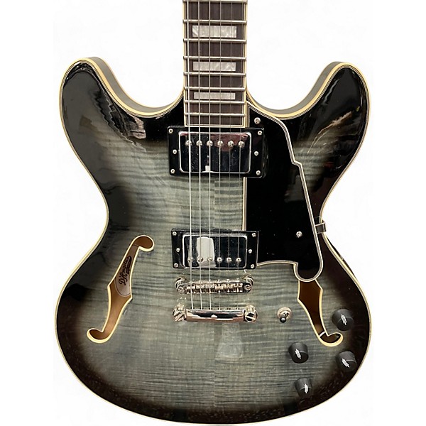 Used D'Angelico Premier Series DC Blue Burst Hollow Body Electric Guitar