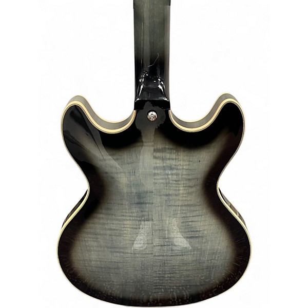 Used D'Angelico Premier Series DC Blue Burst Hollow Body Electric Guitar