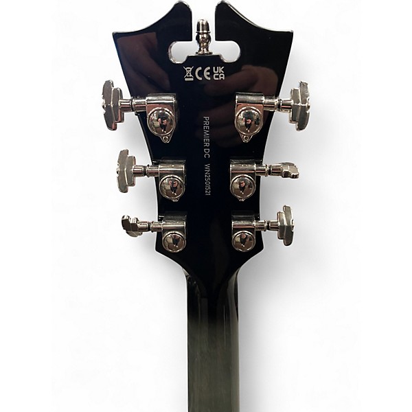 Used D'Angelico Premier Series DC Blue Burst Hollow Body Electric Guitar