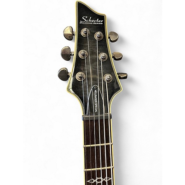 Used Schecter Guitar Research Hellraiser Special C1 Left Handed Trans Black Electric Guitar