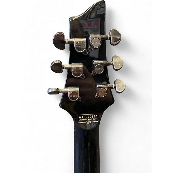 Used Schecter Guitar Research Hellraiser Special C1 Left Handed Trans Black Electric Guitar