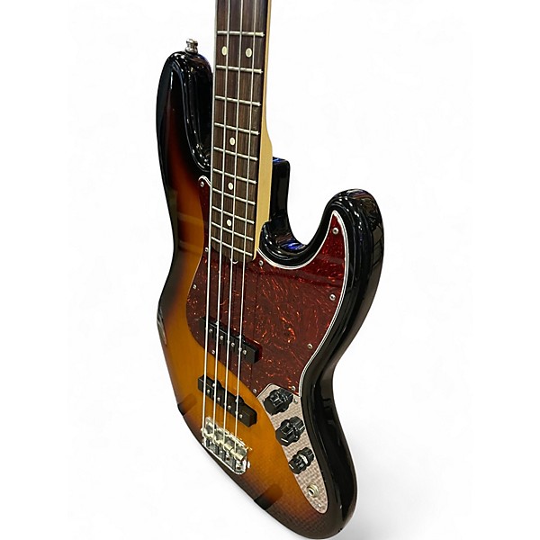 Used 2005 Fender AMERICAN JAZZ BASS 3 Tone Sunburst Electric Bass Guitar