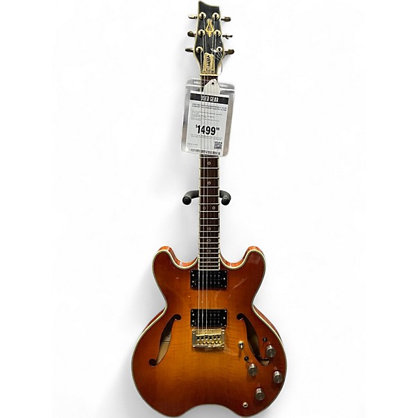 Used 1982 Daion Headhunter 555 2 Color Sunburst Hollow Body Electric Guitar