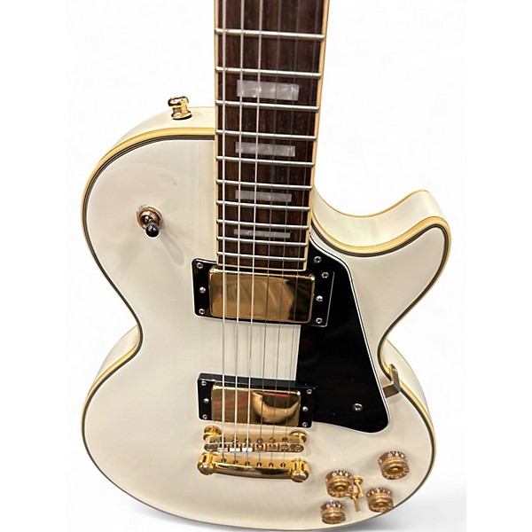 Used Epiphone Les Paul Custom Pro Alpine White Solid Body Electric Guitar