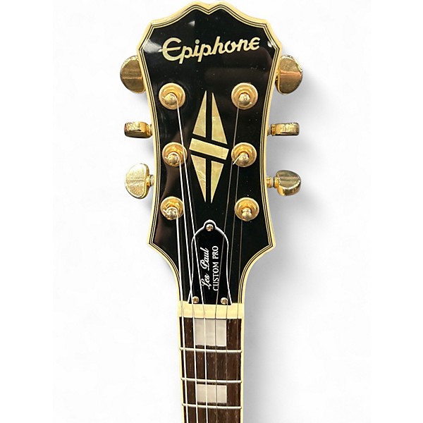 Used Epiphone Les Paul Custom Pro Alpine White Solid Body Electric Guitar