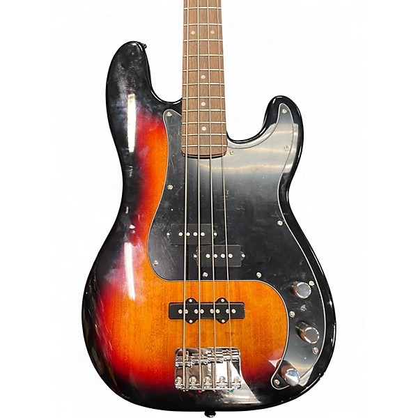 Used Squier Precision Bass 2 Tone Sunburst Electric Bass Guitar