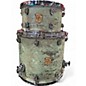 Used SJC Drums 3 Piece Heirloom Mahogany Shell Pack Dirty Mint Drum Kit