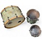 Used SJC Drums 3 Piece Heirloom Mahogany Shell Pack Dirty Mint Drum Kit