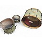Used SJC Drums 3 Piece Heirloom Mahogany Shell Pack Dirty Mint Drum Kit