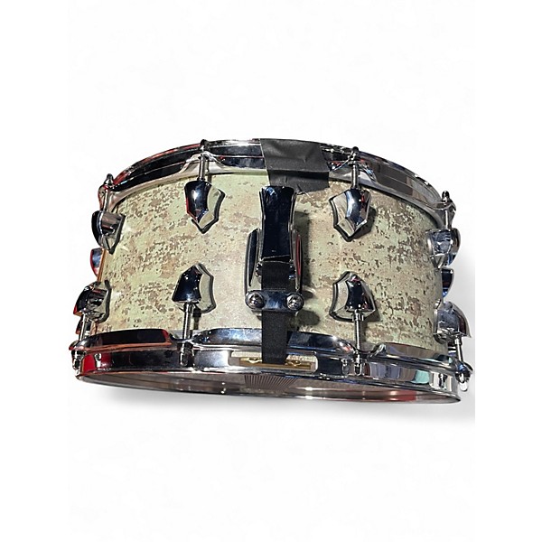 Used SJC Drums 14X6.5 Custom Snare Dirty Mint Drum