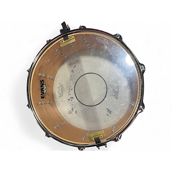 Used SJC Drums 14X6.5 Custom Snare Dirty Mint Drum