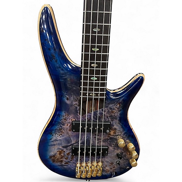Used Ibanez sr2605 blue burl burst Electric Bass Guitar