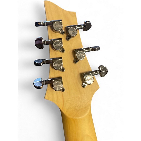 Used Schecter Guitar Research Demon 7 String White Solid Body Electric Guitar