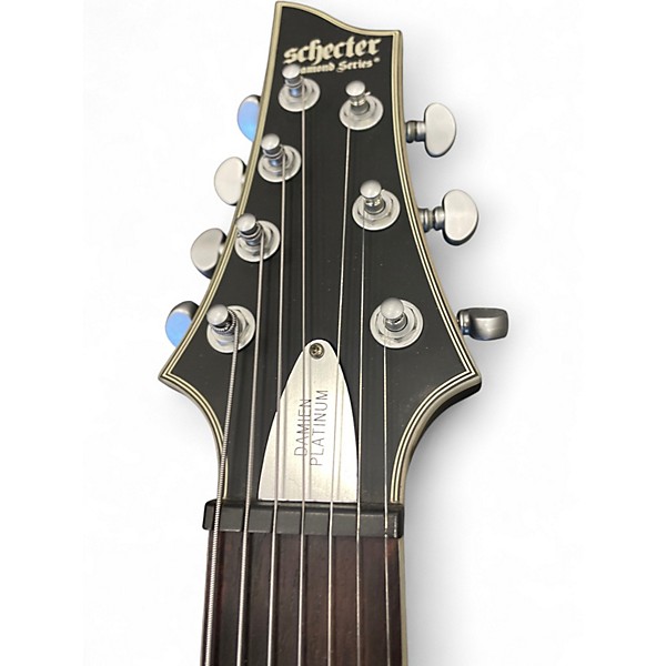 Used Schecter Guitar Research Damien Platinum Black Solid Body Electric Guitar