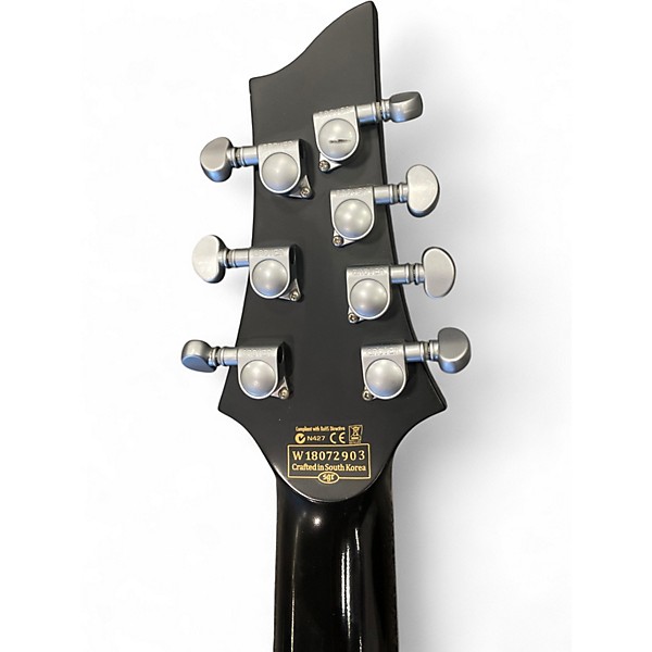 Used Schecter Guitar Research Damien Platinum Black Solid Body Electric Guitar