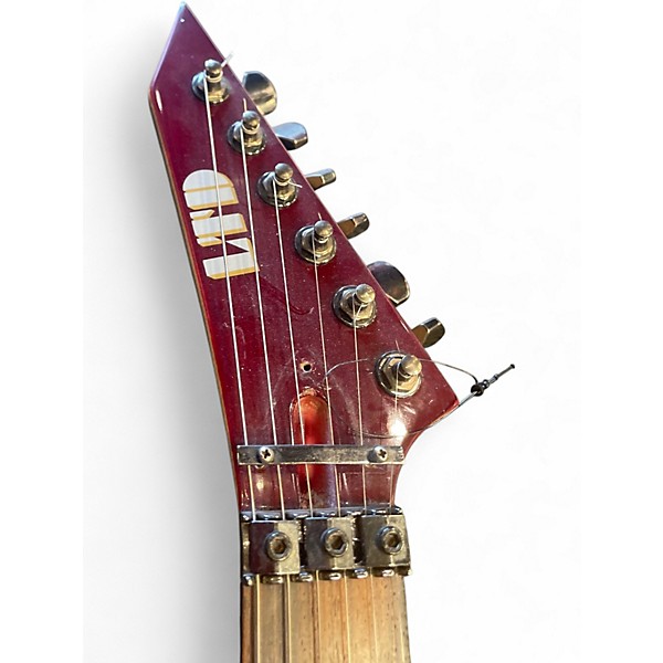 Used ESP LTD M100FM Red Solid Body Electric Guitar