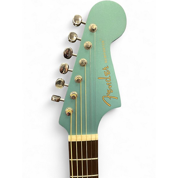 Used Fender Newporter Player TEAL BLUE Acoustic Electric Guitar