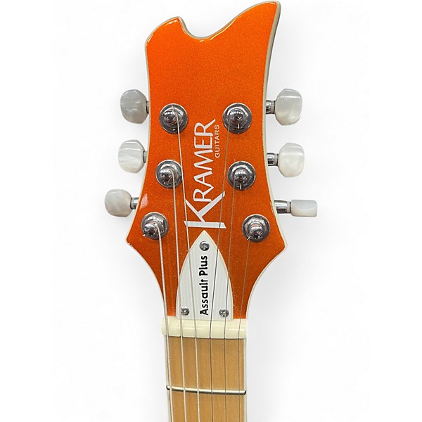 Used Kramer Assault Plus Metallic Orange Solid Body Electric Guitar