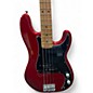 Used Fender Standard Precision Bass Candy Apple Red Electric Bass Guitar