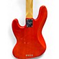 Used Fender American Standard Jazz Bass Sunset Orange Transparent Electric Bass Guitar